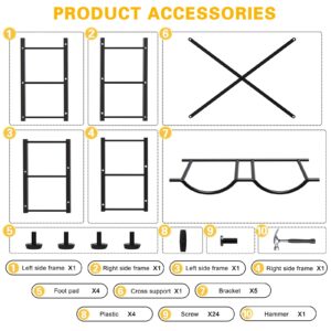 Semoprus 5 Gallon Water Bottle Holder for 10 Bottles, 5 Tiers Heavy-Duty Water Cooler Jug Rack with Reinforcement Frame for Home, Office, Restaurant