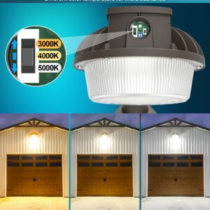 AKK LED Barn Light with Timed Dimming, 80W/60W/40W Selectable, 3000K/4000K/5000K Tunable, 12000LM Dusk to Dawn LED Outdoor Light with Photocell, Waterproof Security Lights, Flood Lights for Barn,Yard