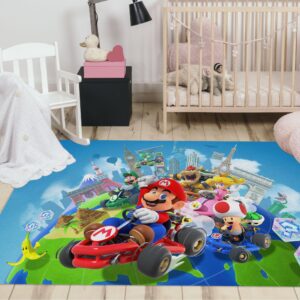 Cartoon Character Area Rug Retro Cartoon Game Rug Game Theme Carpet Christmas Housewarming Gift for Indoor Outdoor Home Decor Floor Mat 6' x 9'