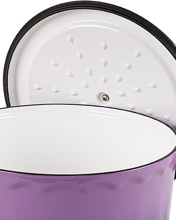 AILIBOO 6 QT Enameled Dutch Oven Pot with Lid-Dual Handles-Oven Safe up to 500° F or on Stovetop Use to Marinate, Cook, Bake, Refrigerate and Serve-Purple Dutch Oven 6 Quart