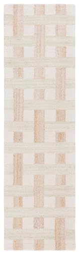 SAFAVIEH Genre Collection Runner Rug - 8' Runner, Green & Ivory, Mid-Century Modern Design, Ideal for High Traffic Areas in Hallway, Bathroom & Kitchen (GRE301Y-28)