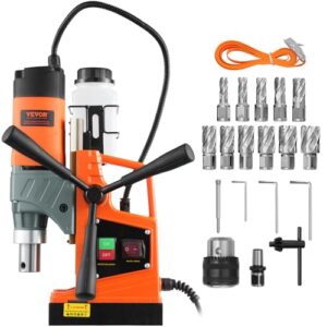 vevor magnetic drill, 1300w 1.6" boring diameter, 2922lbf/13000n 810 rpm portable electric mag drill press, drilling machine for any surface home improvement industry railway