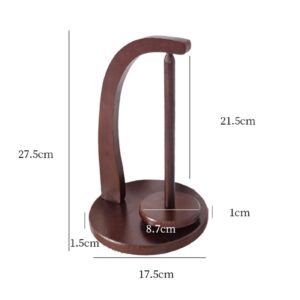 ulafbwur Magnetic Pendulum Wooden Yarn Holder for Crocheting, Attachments Smooth Rotation Sturdy Design Spinning Wheel Storage Rack Brown