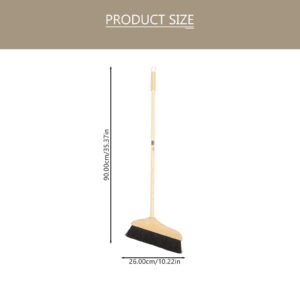 Amosfun Artificial Horsehair Broom with Long Wood Handle, Home Kitchen Soft Bristle Sweeper Easy Swiping Dust and Wisp Floors and Corners