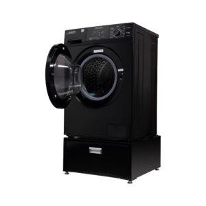 Equator All-in-one Washer Dryer Ventless FULLY BUILTIN 0-CLEARANCE 1.62cf/15lbs 110V 1400RPM with Pedestal + ADA (Black)