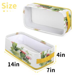 Watercolors Cactus Toilet Tank Baskets Foldable Bathroom Storage Basket - Durable, Multi-Purpose Organizer for Kitchen, Living Room, and Closet ()