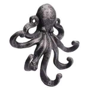 ciieeo octopus bathroom octopus coat hanger closet clothes hooks fish towel rack key hanger cast octopus towel robe hooks adhesive animal wall hook octopus hook ocean wall hanging