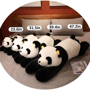 Hoemastot Cute Panda Bear Pillow Large Panda Stuffed Animal Plush Toy Soft Hugging Body Pillow for Adults Kids Boys Girls Birthday Gift (39.3 in)