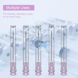 18G 1.5 Inch Luer Lock Needle, Industrial Dispensing Accessories, Individually Wrapped, Pack of 100, Lab Tools, Suitable for Refilling Liquid, Inks