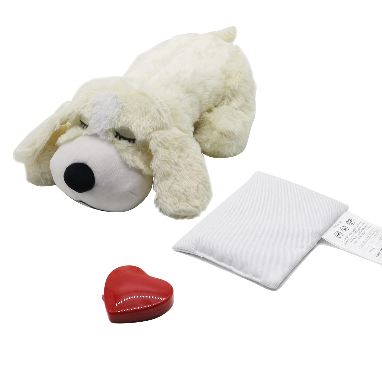 IFOYO Puppy Heartbeat Toy, Anxiety Relief and Calming Aid, Heartbeat Stuffed Animal for Puppy Sleep Aid Crate Training, Puppy Needs Puppy Essential