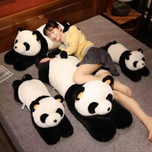 Hoemastot Cute Panda Bear Pillow Large Panda Stuffed Animal Plush Toy Soft Hugging Body Pillow for Adults Kids Boys Girls Birthday Gift (39.3 in)