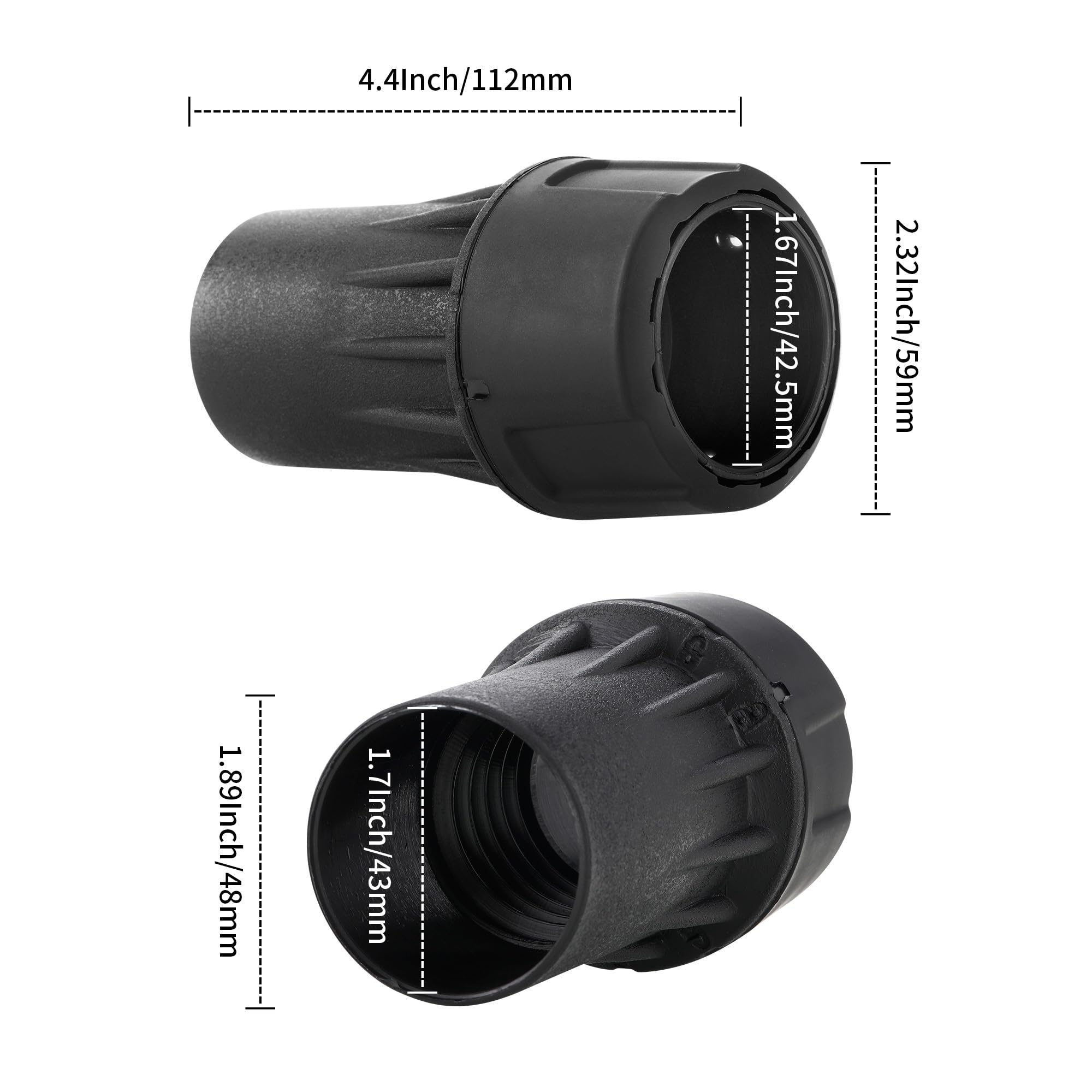 DWV9000 Universal Quick Connector, 1-1/4 Inch Dust Collection Adapter Fits for DeWalt Vacuum Hose on Sander, Miter Saw, Table Saw, Dust Extractors, Vacuum Attachments