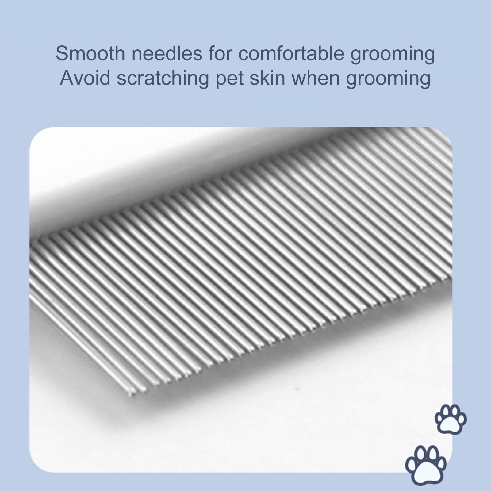 jyibinee Dog Flea Comb, Hair Comb, Long Handle Remove Flea Anti-Knotting Shedding Tool Cat Hair Grooming Comb for Pet L