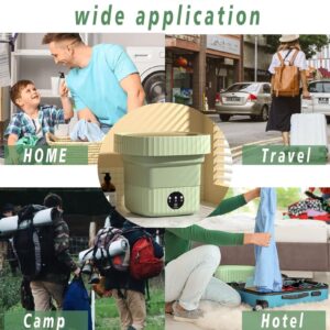 Portable Washer Machine Foldable Small Washing Machine, 10L Mini Washing Machine, 3 Modes Portable Washer Deep Cleaning of Underwear, Portable Washing Machine for Apartments, Travel, RV, Purple