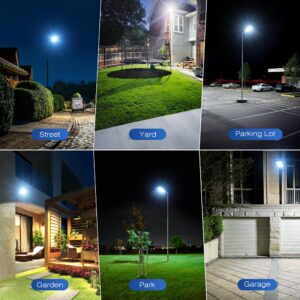 WYWNA 4200W Solar Street Lights Outdoor, Wide Angle Solar Parking Lot Lights Motion Sensor Solar Lights Outdoor Waterproof Led Street Light Solar Powered Dusk to Dawn for Yard