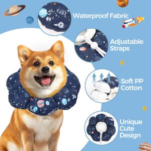 ComSaf Soft Dog Recovery Collar, Protective Adjustable Pet Cone Collar for After Surgery, Comfortable Lightweight Elizabethan Collar for Small Dog Cat Prevent from Licking Wounds, Not Block Vision