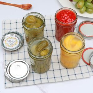 Woaiwo-q Mason Jars 8 oz Regular Mouth,30 Pack Canning Jars Jelly Jars With Airtight Lids, Ideal for Jam/Honey/DIY Projects/Wedding Favors/Shower Favors