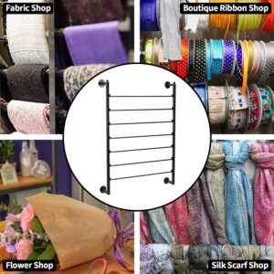 ikare Ribbon Storage Organizer,Wall Mounted Ribbon Organizer,Wrapping Paper Rack,7-Layer Metal Ribbon Storage for Craft Room,Flower Shop,Christmas Gift Wrapping Paper