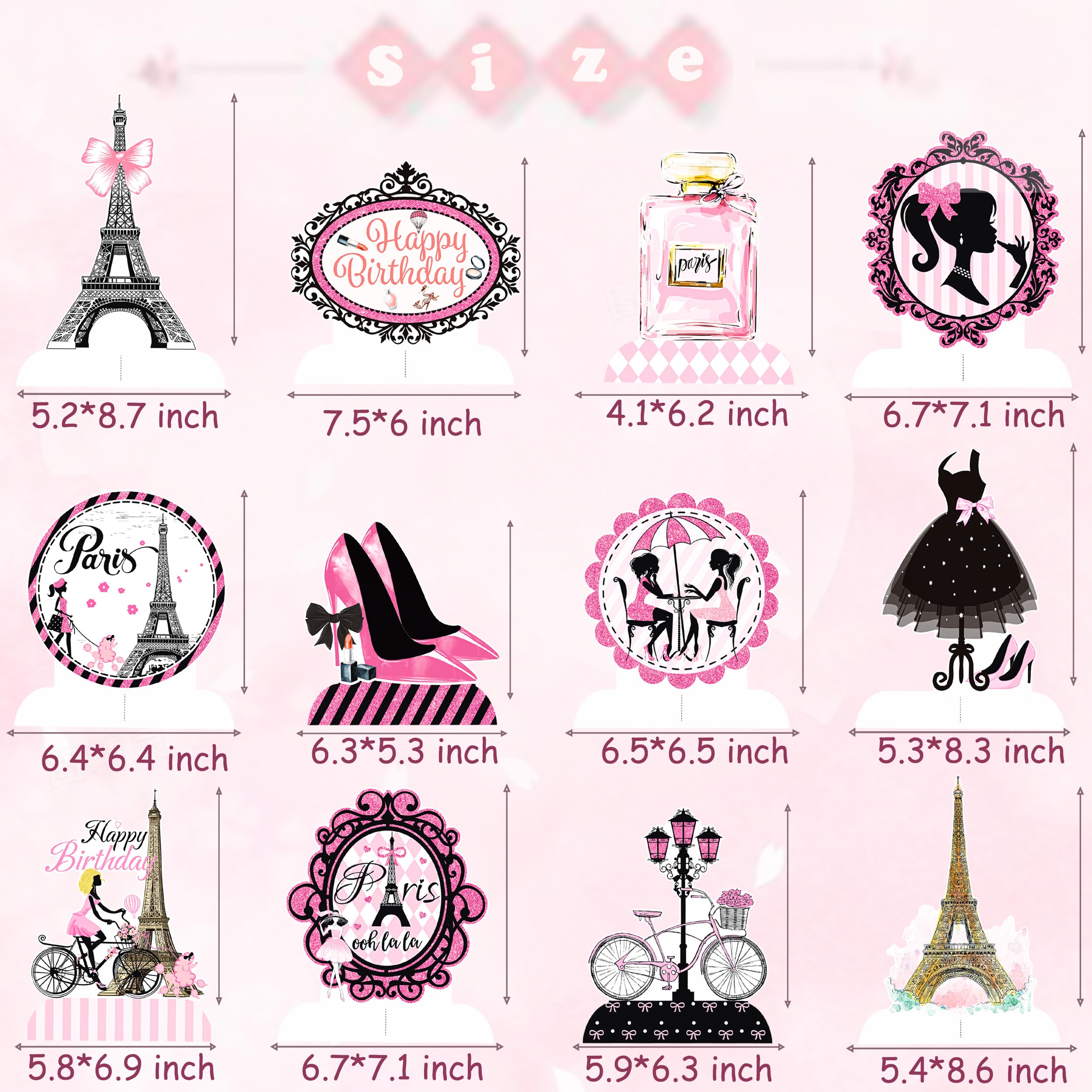 Paris Eiffel Tower Honeycomb Centerpieces Paris Themed Party Decorations Pink Paris Party Honeycomb Centerpieces for Girls Birthday Baby Shower Weddings Party Favor Supplies