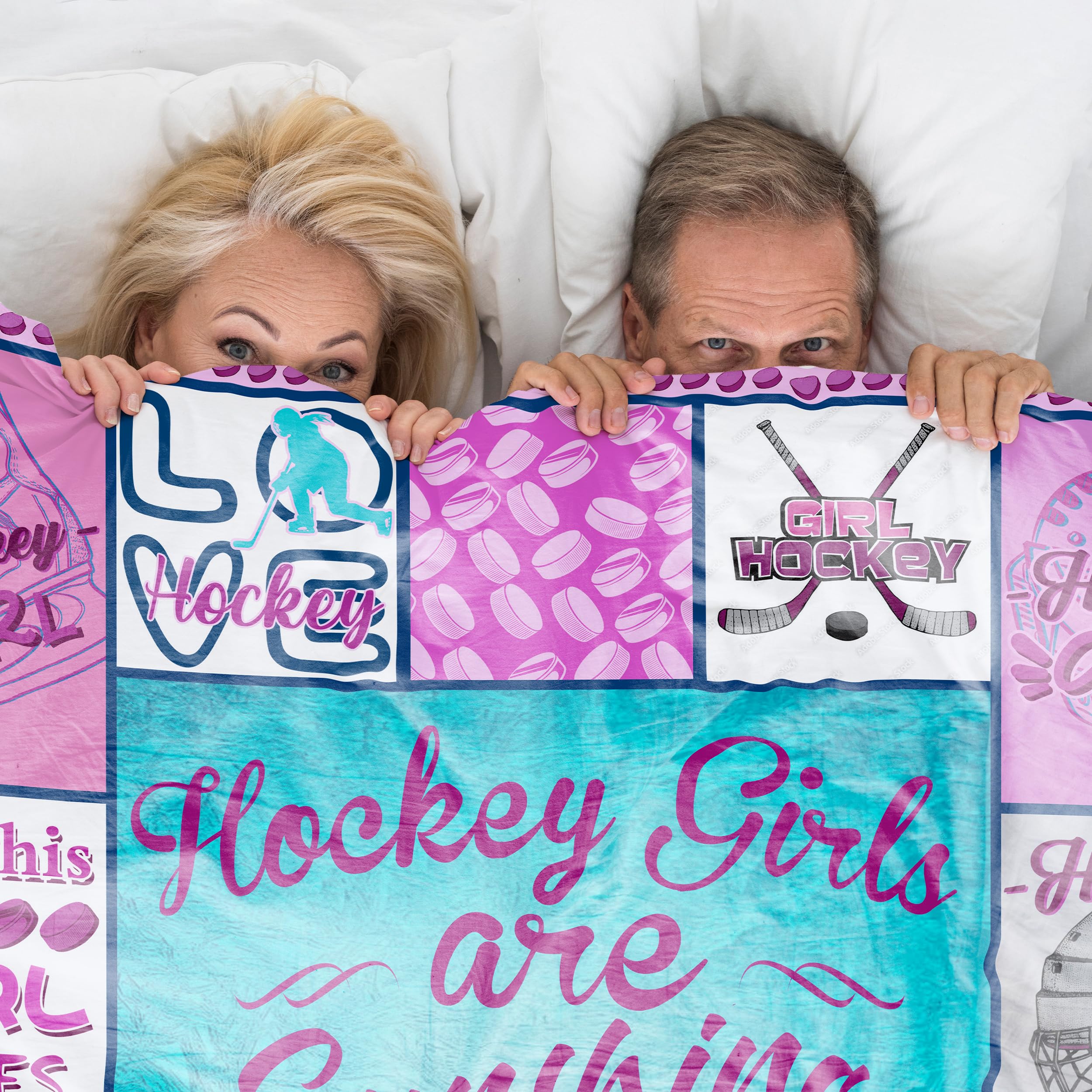 Wotail Hockey Gifts, Hockey Blanket, Hockey Gifts Ideas, Ice Hockey Gifts, Field Hockey Gifts, Hockey Gift, Gifts for Hockey Lovers 60"x 50"