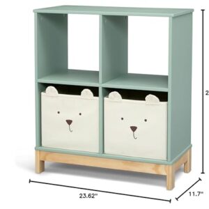 babyGap by Delta Children Brannan Bear Bookcase with Bins, Sage Green