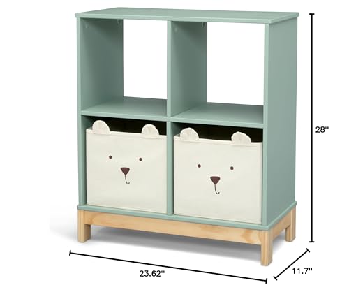 babyGap by Delta Children Brannan Bear Bookcase with Bins, Sage Green