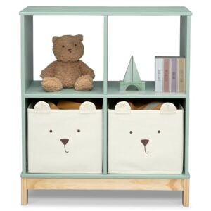 babyGap by Delta Children Brannan Bear Bookcase with Bins, Sage Green