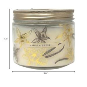 Vanilla Breve Luxury Candles - Luxurious Fragrances and a Long-Lasting Burn, Made with Natural Soy Wax and Essential Oils - Pack of 2