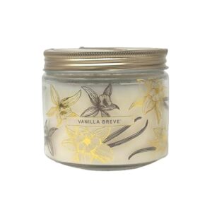 Vanilla Breve Luxury Candles - Luxurious Fragrances and a Long-Lasting Burn, Made with Natural Soy Wax and Essential Oils - Pack of 2