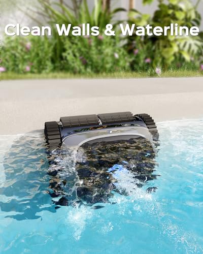 WYBOT Cordless Robotic Pool Vacuum, 140mins Runtime, Robotic Pool Cleaner with Upgraded Triple-Motor, Wall Climbing, Intelligent Route Planning, for Pools up to 1,614 Sq.ft