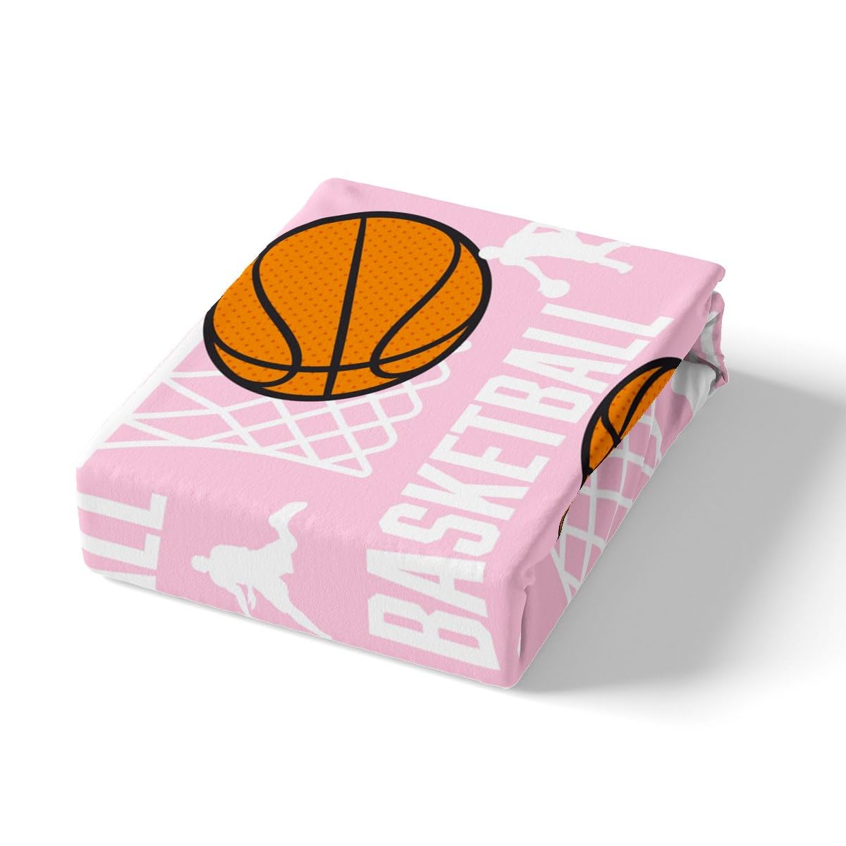 Feelyou Basketball Bedding Set Queen Basketball Lover Comforter Cover Set for Kids Teens Adults Pink Duvet Cover Sport Bedspread Cover Room Decor 3Pcs with 2 Pillow Case