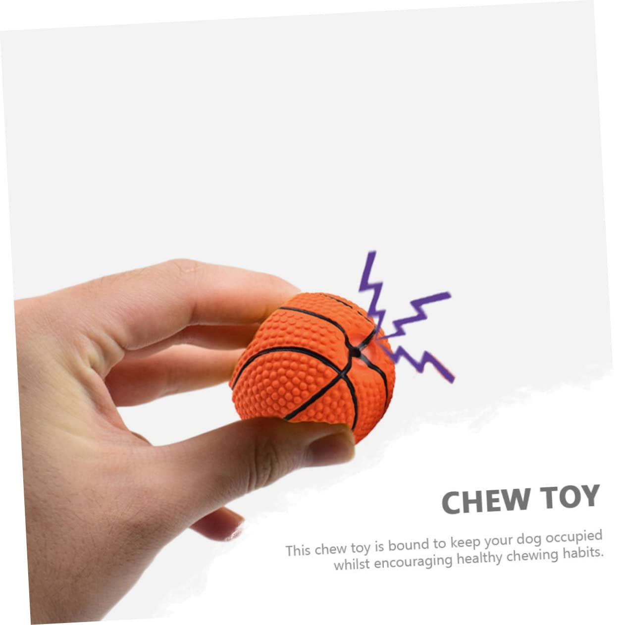 Housoutil 3pcs Pet Basketball Toy Dog Treat Toy Fetch Dog Toy Puppy Teething Toy Dental Chew Toy Dog Stuffed Toy Dog Squeaky Toys Puppy Eating Toy Pet Chewing Toys Emulsion Animal Dog Bite