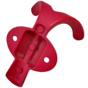 ImyHok Red Coat Hook Kids Wall Hooks Backpack Rack Hook Cute Double Hooks for Hanging Towel Key in Children's Room Nursery Decorative Metal Wall Mounted 3 Pack (Red)