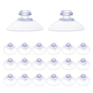 20 pack suction cups for glass plastic sucker plastic suction pads clear pvc suction cup with hooks for glass table transparent anti-collision sucker pad for home decoration desk window (30 mm)