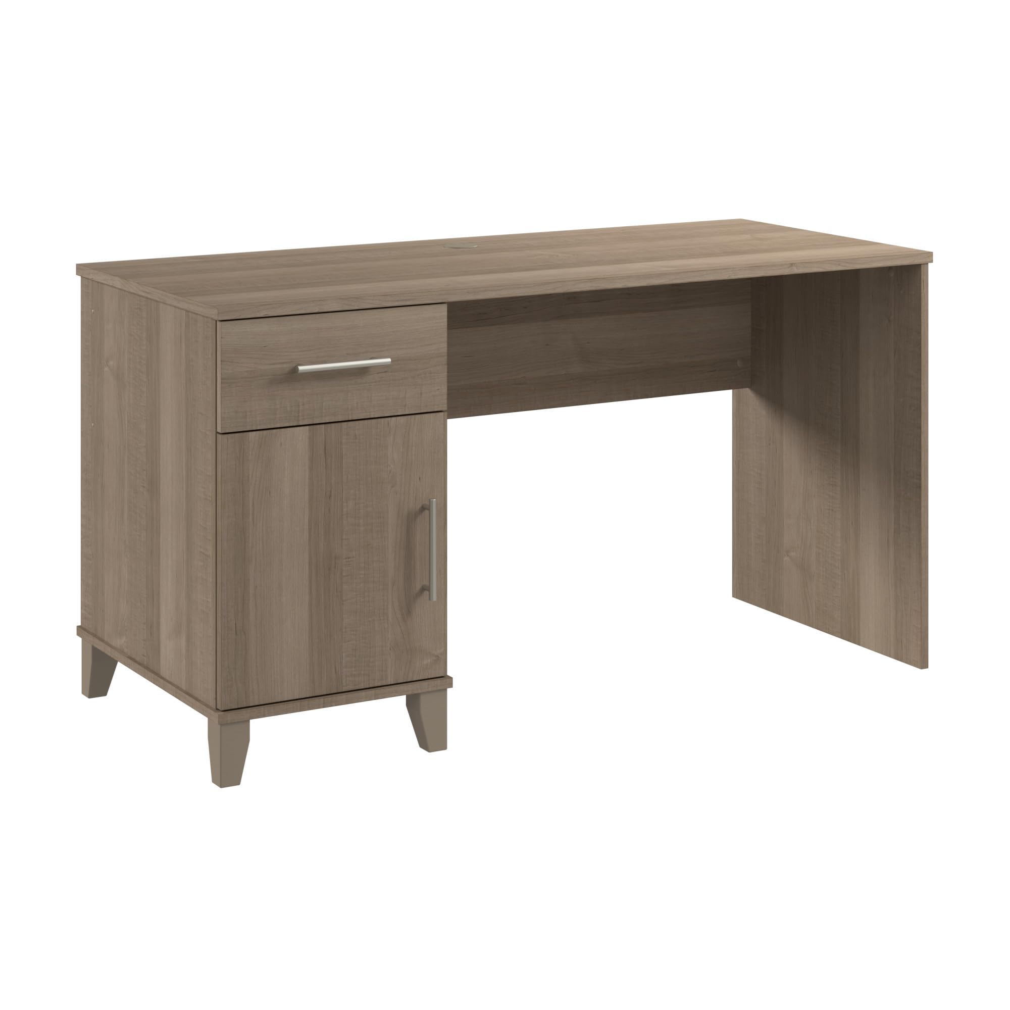 Bush Furniture Somerset 54W Office Desk with Drawer and Storage Cabinet in Ash Gray | Computer Table for Home Office Workspace