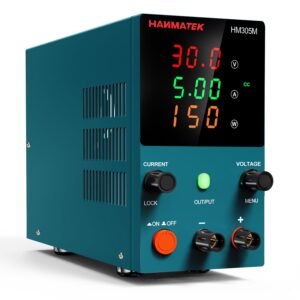 hanmatek dc power supply (0-30 v 0-5 a) hm305m mini variable switching digital bench power supply