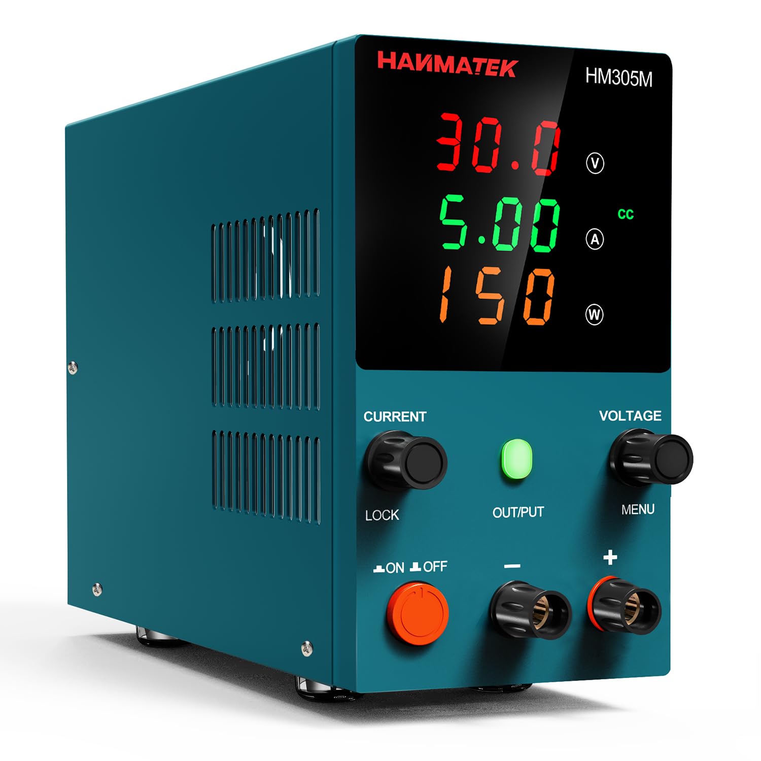 HANMATEK DC Power Supply (0-30 V 0-5 A) HM305M Mini Variable Switching Digital Bench Power Supply