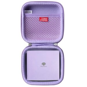 hermitshell travel case for phomemo m02 / phomemo m02 pro/phomemo m02s pocket printer (purple)