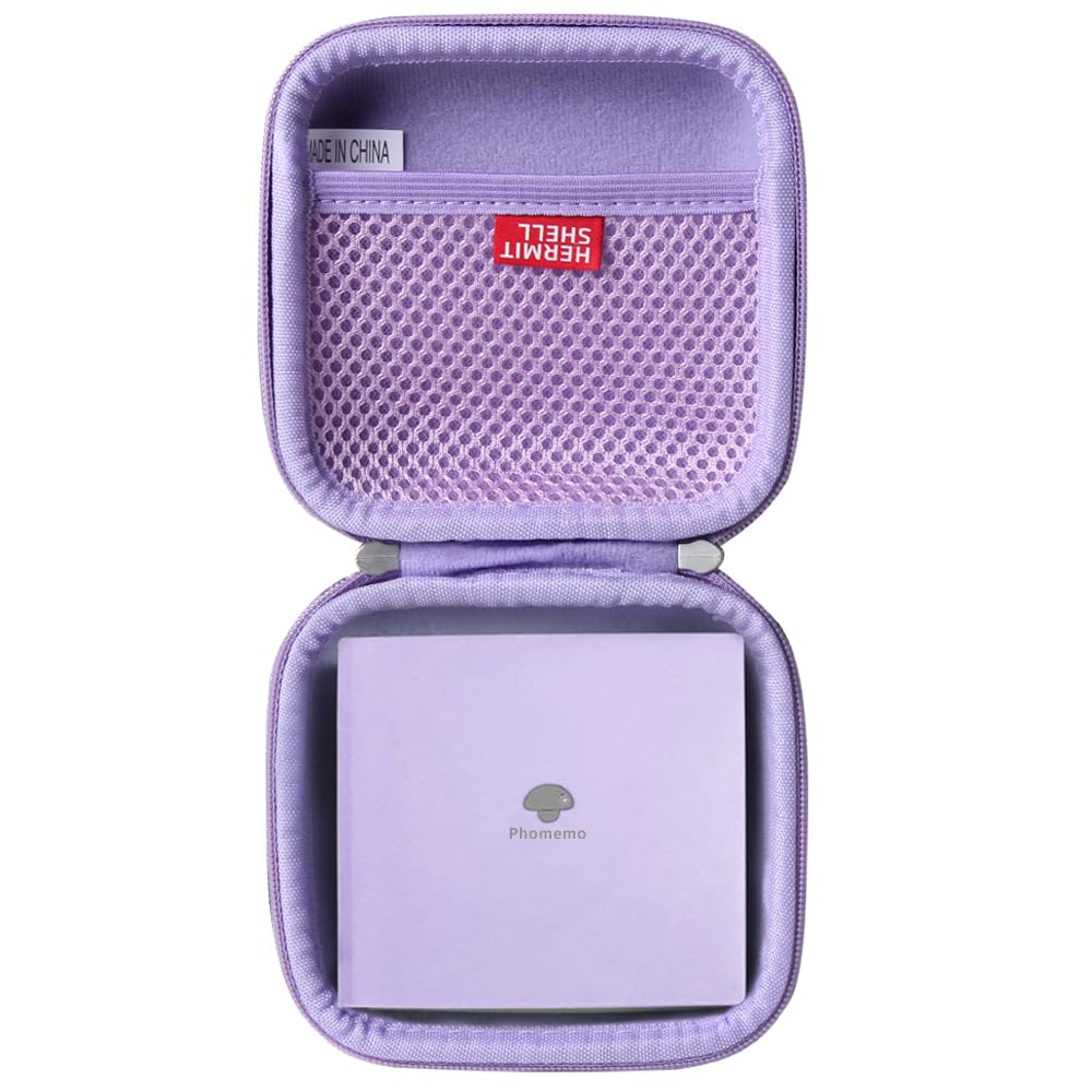 Hermitshell Travel Case for Phomemo M02 / Phomemo M02 Pro/Phomemo M02S Pocket Printer (Purple)