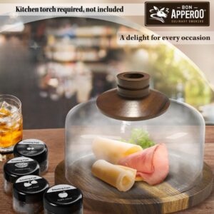 Cheese Board Smoker Set | Indoor Cold Smoking, Culinary Dome Cloche Cover Smoker | Smoke Cheese, Charcuterie, Salmon, Foods, Meats | Home, Kitchen Indoor Smoker