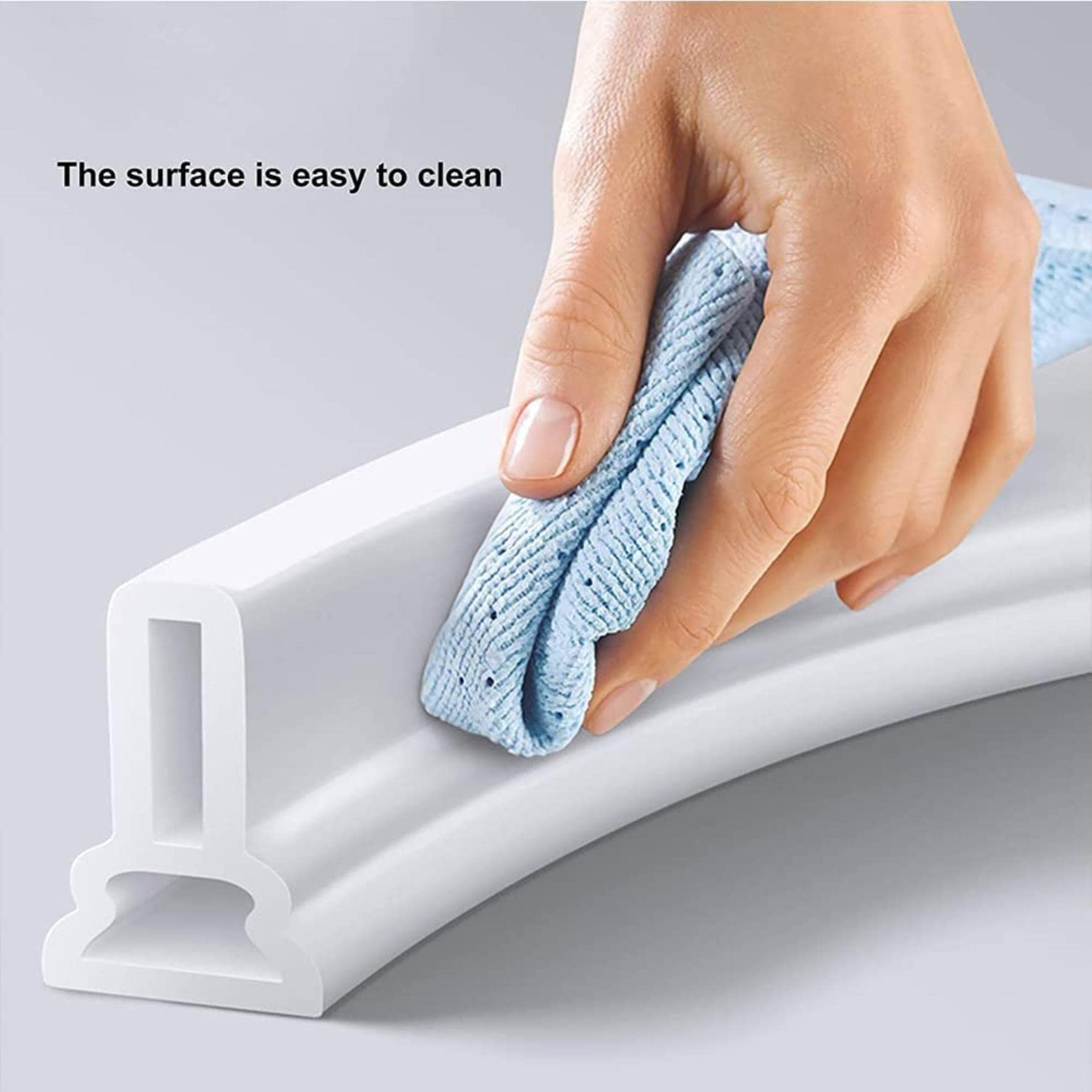 Shower Threshold Water Dam Collapsible Bath Shower Barrier Water Stopper Retention System Dry and Wet Separation for Bathroom Kitchen and More