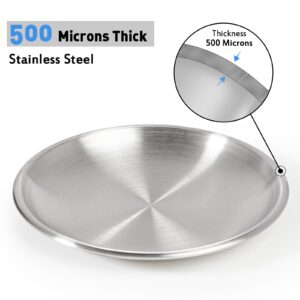 Stainless Steel Cat Dishes for Food and Water Bowls for Kittens and Baby Cats Small Pets Relief of Whisker Fatigue -2 Sets Shallow Style