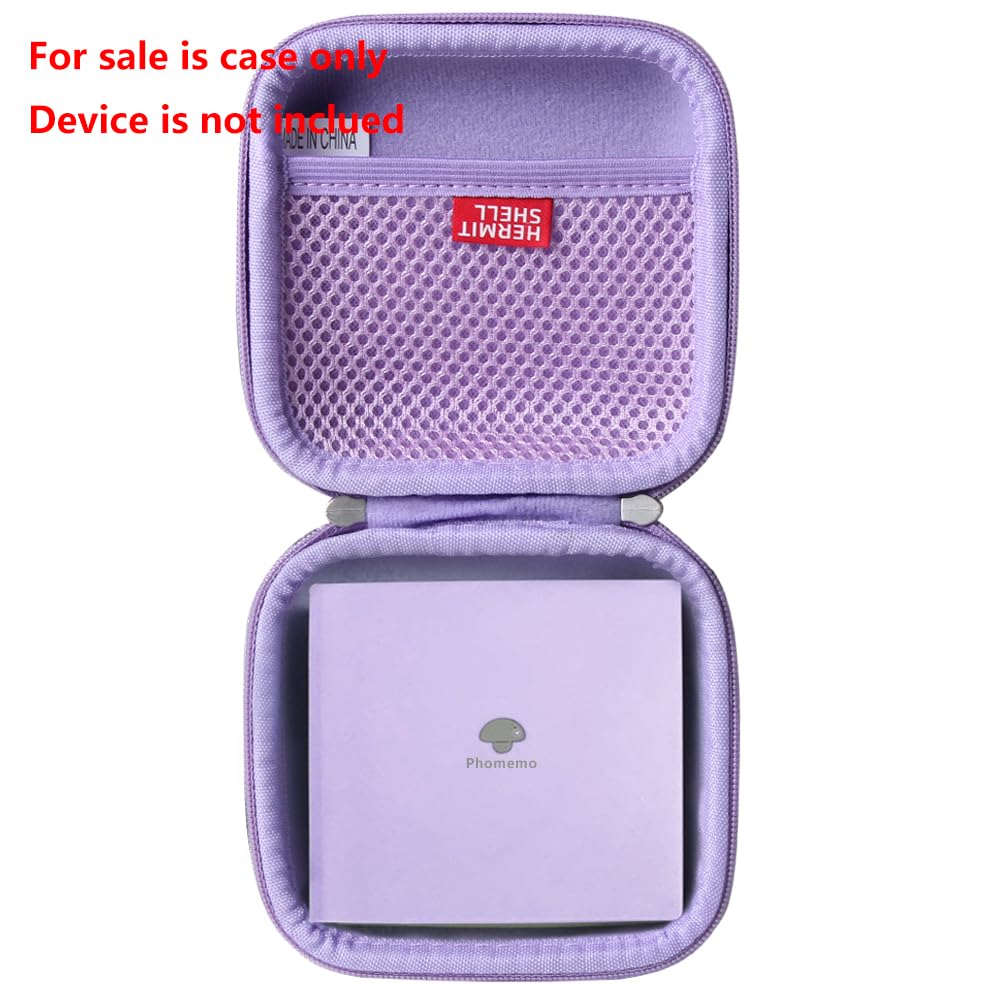 Hermitshell Travel Case for Phomemo M02 / Phomemo M02 Pro/Phomemo M02S Pocket Printer (Purple)