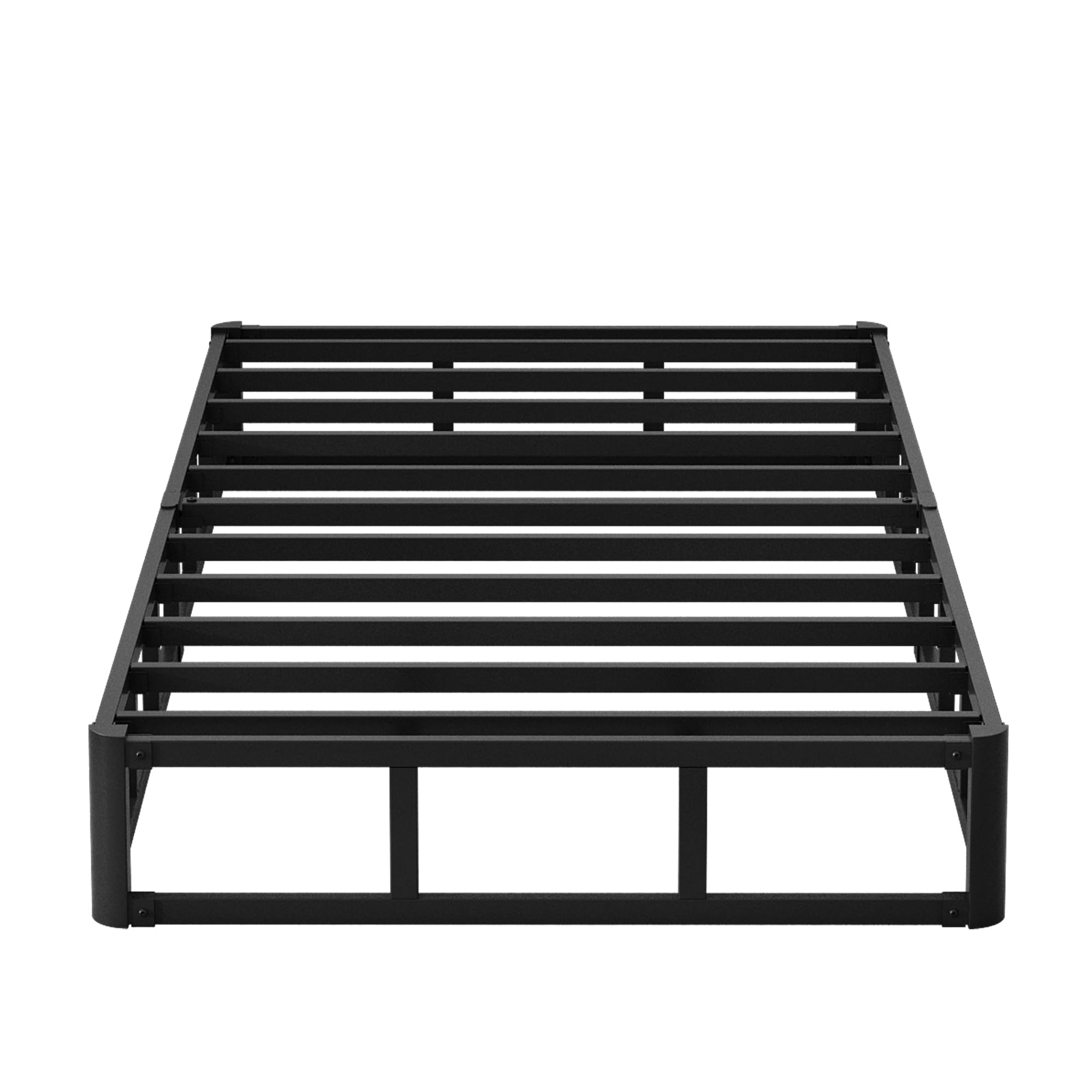 Husleephu Twin Box Spring, 9 Inch High Profile Metal Box Spring Twin Bed Base with Fabric Cover, Sturdy Mattress Foundation, Easy Assembly, Noise Free, Black