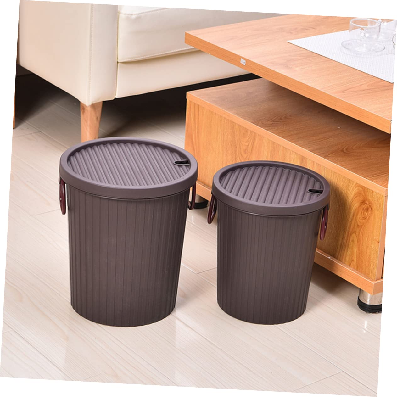 Holibanna Tea Dregs Drainage Bucket 2.11 Gallons Wastewater Barrel with Lid Office Tea Ceremony Bucket Plastic Tea Residue Filter Bucket Trash Can