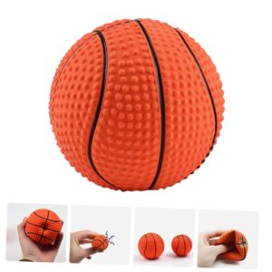 Housoutil 3pcs Pet Basketball Toy Dog Treat Toy Fetch Dog Toy Puppy Teething Toy Dental Chew Toy Dog Stuffed Toy Dog Squeaky Toys Puppy Eating Toy Pet Chewing Toys Emulsion Animal Dog Bite