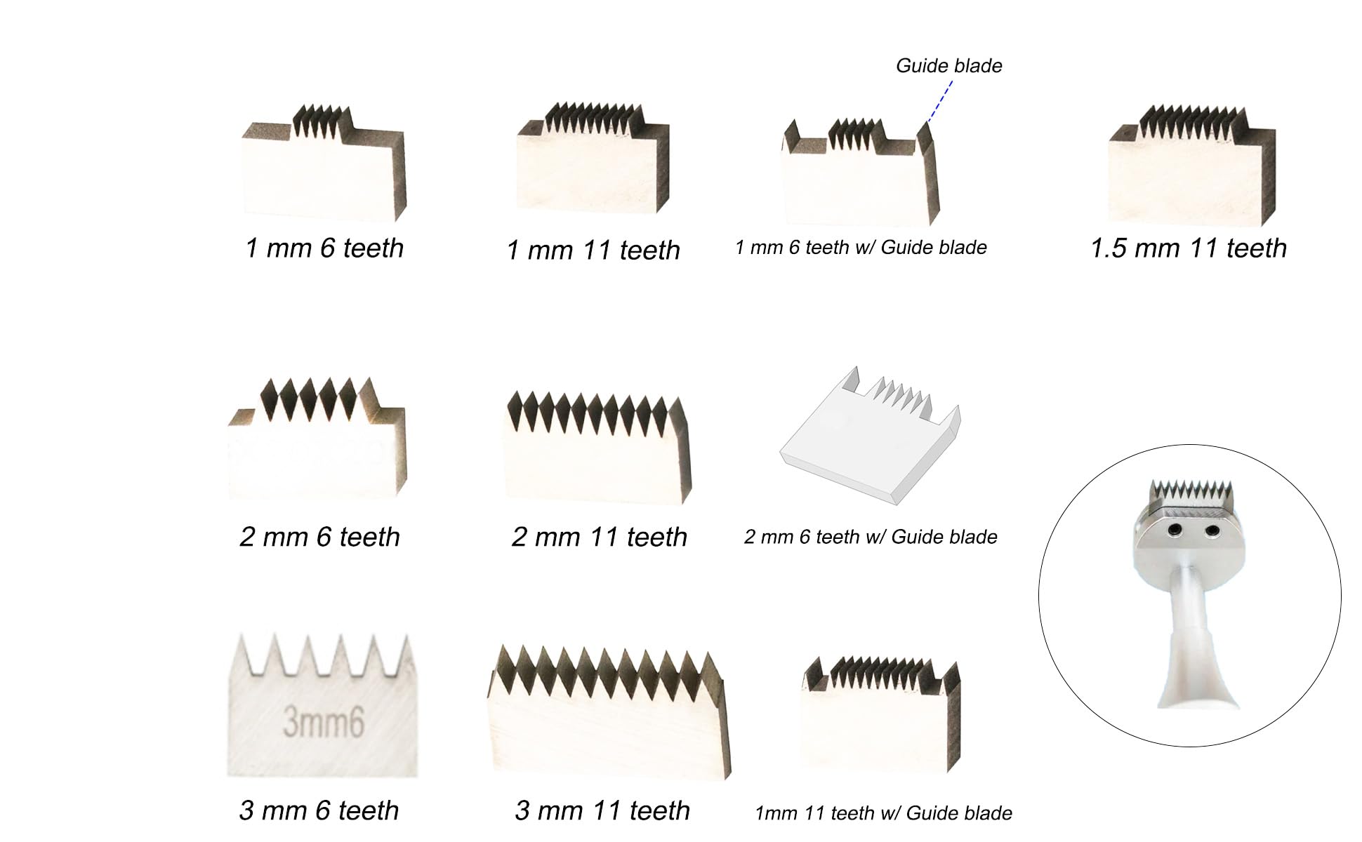 Crosshatch Cutting blade Cross-Cut Blades 1-edge Cross-Cut Blade (2 mm / 11 teeth)