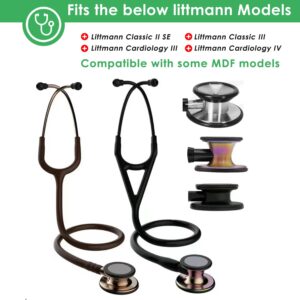 8Pcs 3 Sizes(S/M/L) Littmann Stethoscope Replacement Ear Tips Pieces Diaphragm, Littmann Stethoscope Accessories Repair Kit Ear Bud Plug Cover Large Medium Small Stethoscope Diaphragm Drum Spare Parts