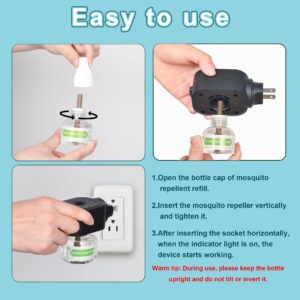 Moskiller Mosquito Repeller, Electronic Mosquito Repellent Plug in, Include 1 Pack 280 Hr Repellent Refills for Home, Bedroom, Office, Kitchen