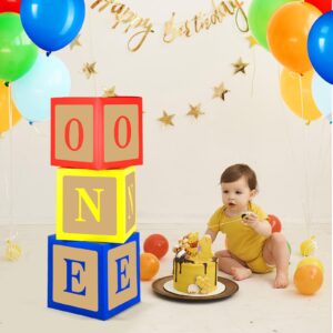 Zhanmai 3 Pcs Toy Inspire Story Party Decorations ONE Balloon Boxes for Toy Theme 1st Birthday Party Decorations Party Balloon Boxes for Toy Inspire First Birthday Baby Shower Party Supplies